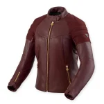 Revit London Ladies Leather Jacket Burgundy