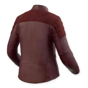 Revit London Ladies Leather Jacket Burgundy, Motoee.com