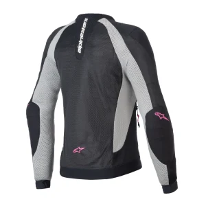 Alpinestars Stella Troop-Air Pro Ladies Protector Jacket Black/Grey/Pink, Motoee.com