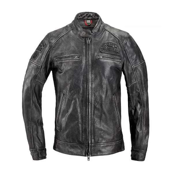 HolyFreedom Summer Perforated Leather Jacket Black