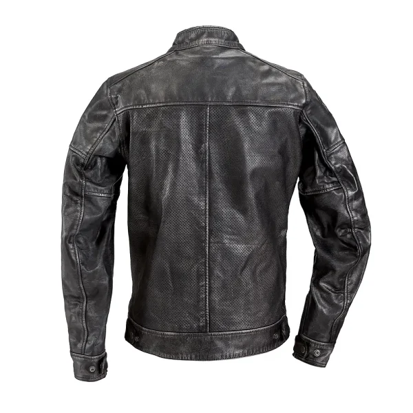 HolyFreedom Summer Perforated Leather Jacket Black