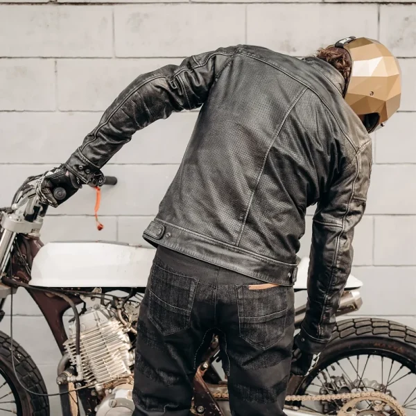 HolyFreedom Summer Perforated Leather Jacket Black