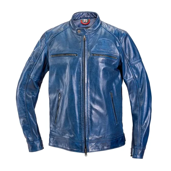 HolyFreedom Summer Perforated Leather Jacket Royal