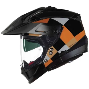 Nolan N70-2 X 06 Ruvido N-Com MX Helmet Black/Grey/Ochre, Motoee.com