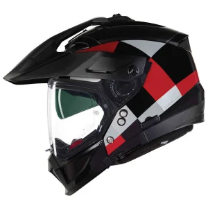 Nolan N70-2 X 06 Ruvido N-Com MX Helmet Black/Grey/Red, Motoee.com