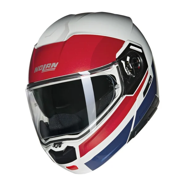 Nolan N90-3 06 Roboto N-Com Helmet White/Red/Blue