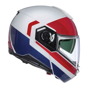 Nolan N90-3 06 Roboto N-Com Helmet White/Red/Blue, Motoee.com