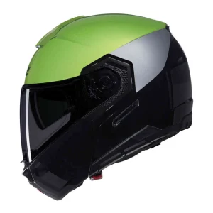 Nolan N90-3 06 Verniciatura Speciale N-Com Helmet Black/Neon Green, Motoee.com