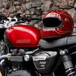 Biltwell Gringo S Garnet Red Flames Helmet