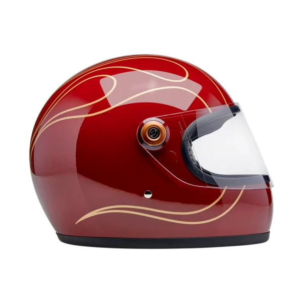 Biltwell Gringo S Garnet Red Flames Helmet