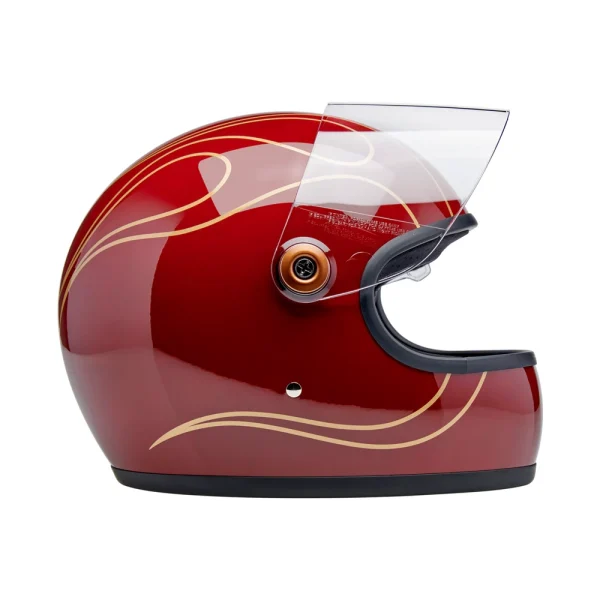 Biltwell Gringo S Garnet Red Flames Helmet