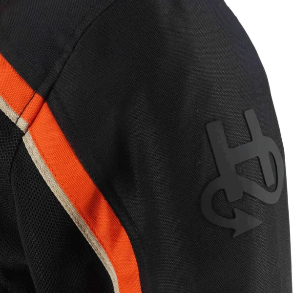 Helstons Phoenix Mesh Textile Jacket Black/Orange