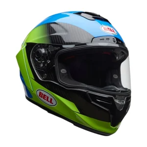 Bell Race Star DLX RSD Corsa Carbon Helmet Blue/Neon Yellow/Black
