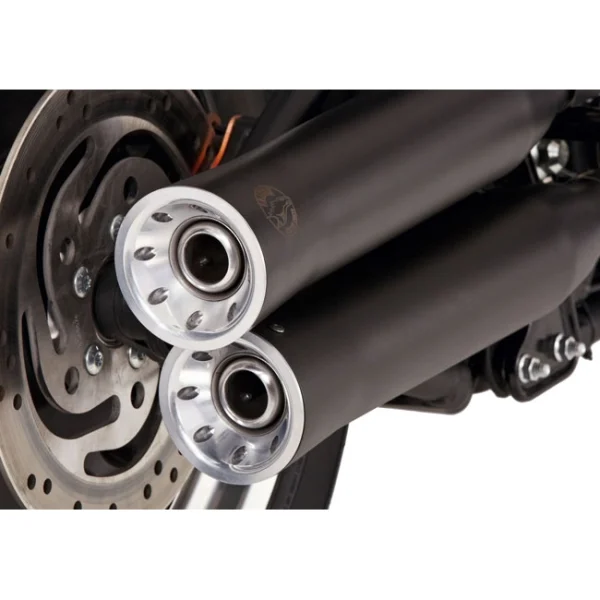 Falcon Double Groove Slip-On Exhaust Black for 06-13 XL1200/XL883