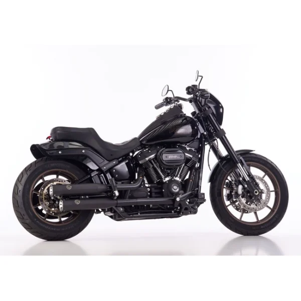 Falcon Double Groove Slip-On Exhaust Black for 21-24 FXBRS/FXBR/FLFBS/FXRST/FXLRS/FXST