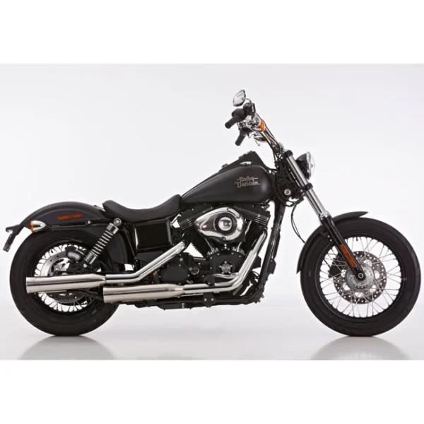 Falcon Double Groove Slip-On Exhaust Polished for FXDL/FXDB/FXDC/FXD
