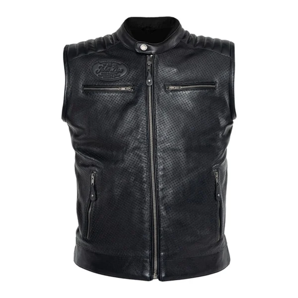 John Doe Storm Leather Vest Black