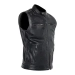 John Doe Storm Leather Vest Black
