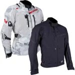 Leatt ADV FlowTour 7.5 Waterproof Textile Jacket Light Grey/Black/Red