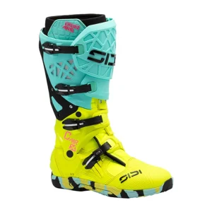 Sidi Crossair-X MX Boots Mint/Fluo Yellow