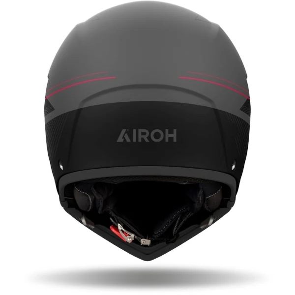 Airoh J 110 Slim Helmet 25 Matte Black/Grey/Red