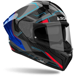 Airoh Matryx Rocket Helmet Matte Black/Grey/Blue, Motoee.com
