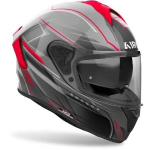 Airoh Spark 2 Shadow Helmet Matte Black/Grey/Red, Motoee.com