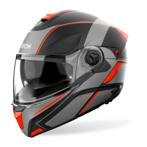 Airoh Specktre Leaf Helmet Matte Black/Grey/Red, Motoee.com