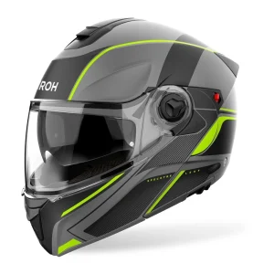Airoh Specktre Leaf Helmet Matte Black/Grey/Yellow, Motoee.com