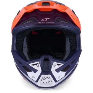 Alpinestars SM7 Core MX Helmet Matte Orange/Blue, Motoee.com
