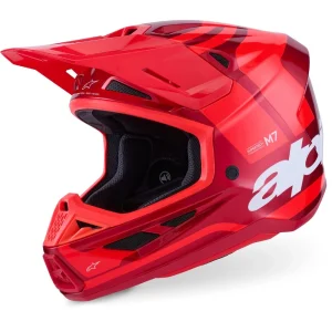 Alpinestars SM7 Core MX Helmet Red, Motoee.com
