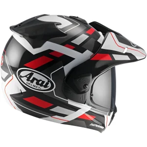 Arai Tour-X5 Match Enduro Helmet White/Black/Red, Motoee.com