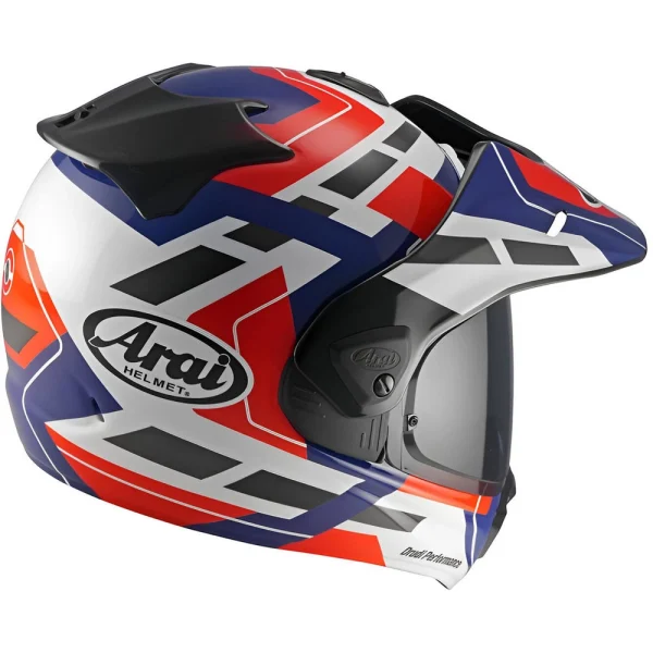 Arai Tour-X5 Match Enduro Helmet White/Blue/Red