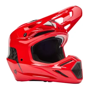 Fox V3 RS Fracture Carbon MX Helmet Red, Motoee.com