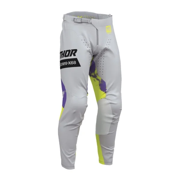 Thor Launchmode Bleach MX Pants Grey/Yellow/Purple
