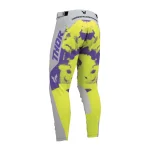 Thor Launchmode Bleach MX Pants Grey/Yellow/Purple