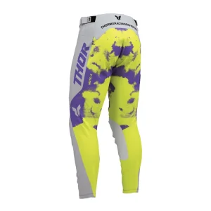 Thor Launchmode Bleach MX Pants Grey/Yellow/Purple, Motoee.com