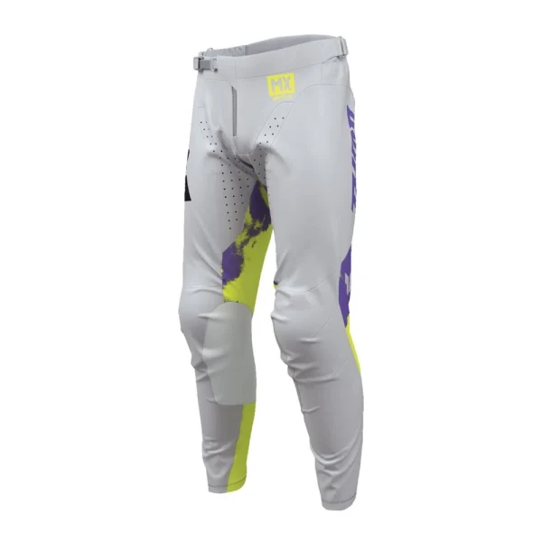 Thor Launchmode Bleach MX Pants Grey/Yellow/Purple
