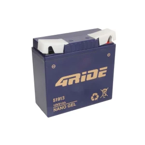 4Ride 51913 12V 300A 184x80x171 21Ah R+ Gel Starting Battery, Motoee.com