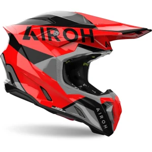 Airoh Twist 3 King MX Helmet Black/Grey/Red, Motoee.com