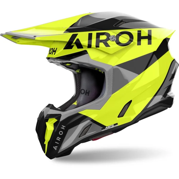 Airoh Twist 3 King MX Helmet Black/Grey/Yellow