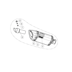 Akrapovic M-AP02102C Replacement Muffler, Motoee.com