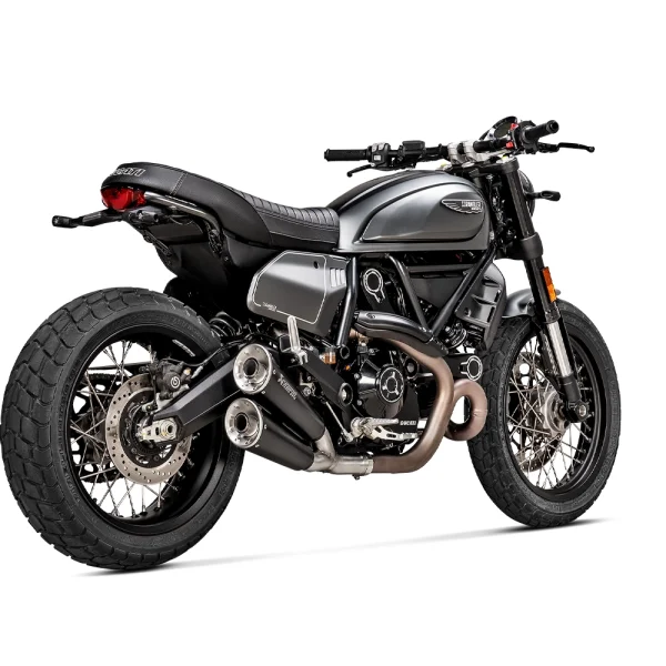 Akrapovic S-D8SO6-ISSSBL Exhaust System Slip-On Line (SS) for Ducati Scrambler Urban Motard/Nightshift/Icon/Icon Dark/Desert Sled 21-22