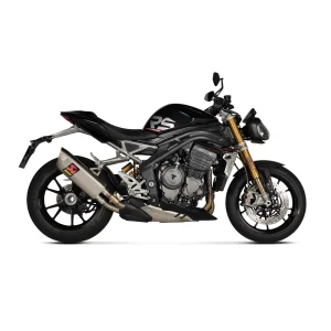 Akrapovic S-T12SO5-HAPXLT Exhaust System Slip-On Line (Titanium) for Triumph Speed Triple 1200RS/RR 21-23, Motoee.com