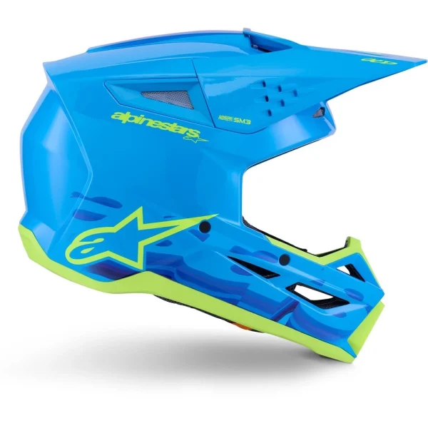 Alpinestars S-M3 Force MX Helmet Blue/Green