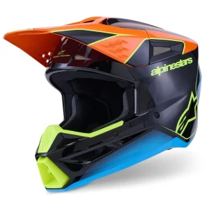 Alpinestars S-M3 Fray MX Helmet Black/Blue/Orange