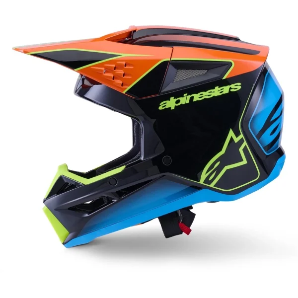 Alpinestars S-M3 Fray MX Helmet Black/Blue/Orange