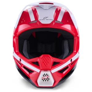 Alpinestars S-M3 Heat MX Helmet Red/White, Motoee.com