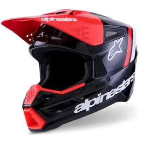 Alpinestars S-M3 Radium MX Helmet Black/Red, Motoee.com
