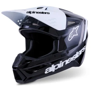 Alpinestars S-M3 Radium MX Helmet Black/White/Grey, Motoee.com